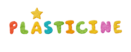 Vector Photo Realistic Plasticine Clay Header. Quality Close Up View.のイラスト素材