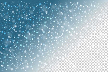 Realistic Vector Snowfall Pattern On Transparent Background. For Screen Modeのイラスト素材