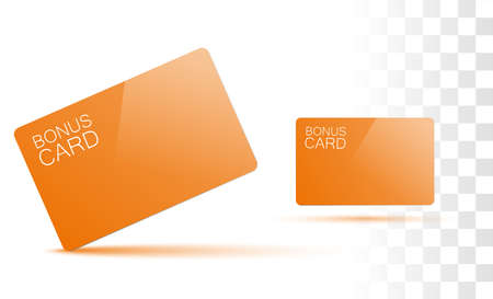 Bonus Card Mockup Template. Vector 3d Illustrationのイラスト素材