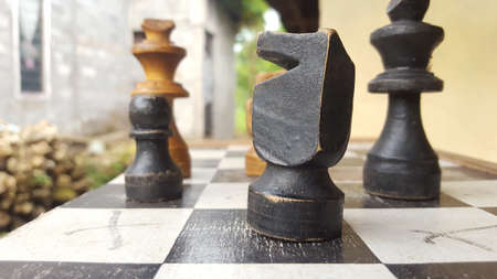 chess pieces on the chess board