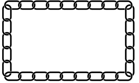 rectangle chain link frameのイラスト素材