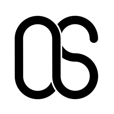 os so o s initial letter logo isolated on white backgroundのイラスト素材