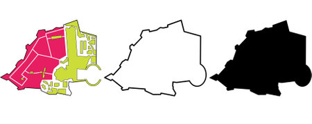 <p>Vatican City State map icon set isolated on white background.vaticano map.vaticanae icon map</p>のイラスト素材