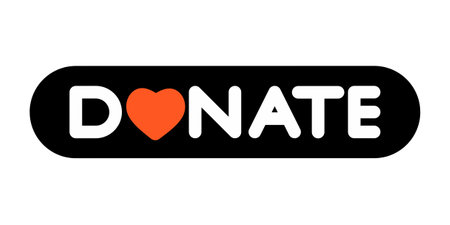 donate button icon isolated on white backgroundのイラスト素材