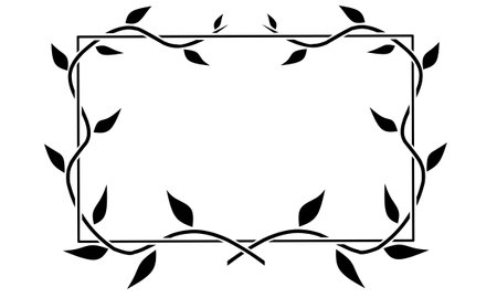 leaves frame with copy space for your text or designのイラスト素材