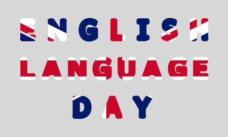 happy English language day bannerのイラスト素材