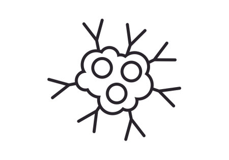 outline cancer cell iconのイラスト素材
