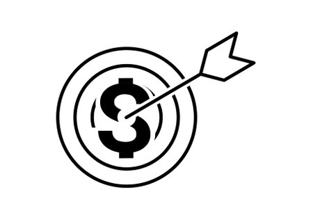 target and arrow.money target iconのイラスト素材