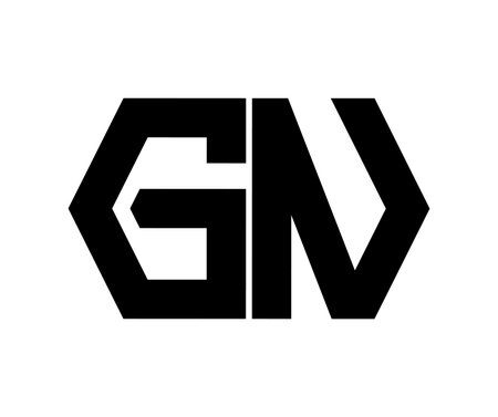 gn ng g n initial letter logo.logo for company isolated on white backgroundのイラスト素材