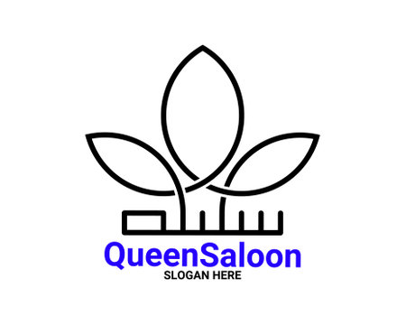 Black flat icon queen with princess crown lineのイラスト素材