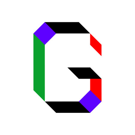 g initial letter logoのイラスト素材