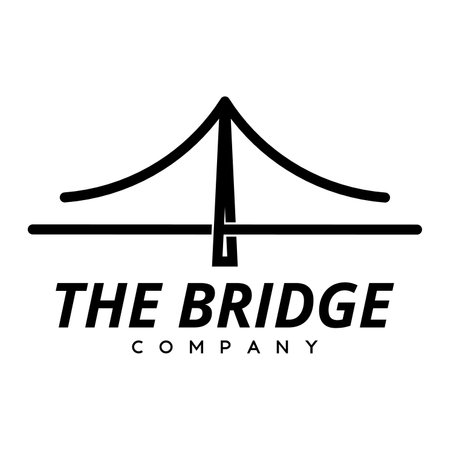 simple line bridge logoのイラスト素材