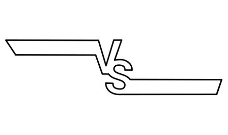 outline vs isolated on white backgrounのイラスト素材