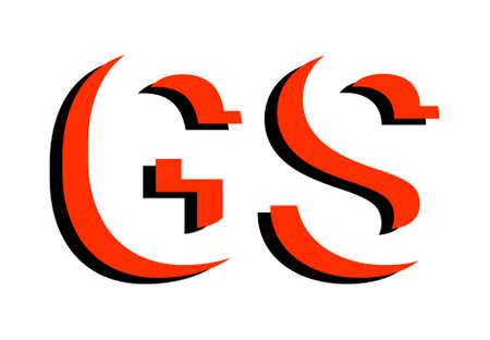gs sg s g initial letter logoのイラスト素材
