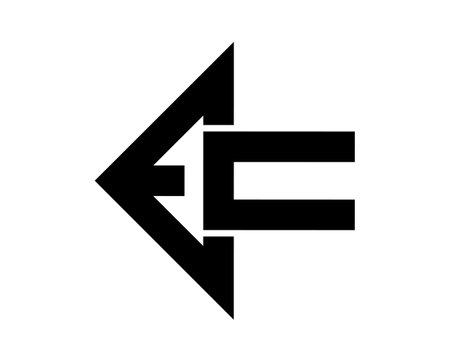 ec ce e c initial letter logo isolated on white backgroundのイラスト素材