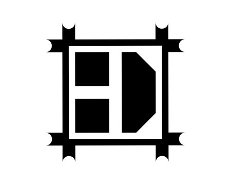 ed de e d initial letter logo isolated on white bacgroundのイラスト素材