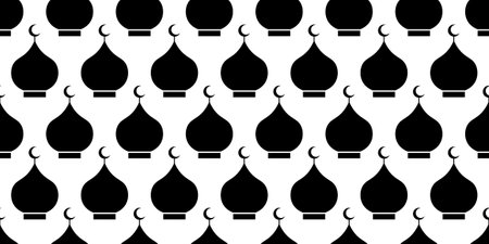 dome mosque seamless patternのイラスト素材