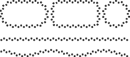 hoof footprint track frame with copy spaceのイラスト素材