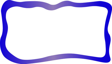 rectangular blue wavy frame with copy spaceのイラスト素材