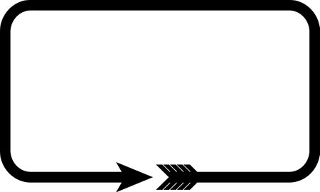 black white rectangle arrow frameのイラスト素材