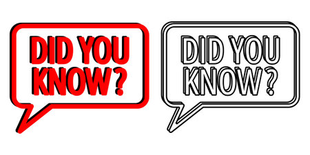 speech bubble with did you know textのイラスト素材