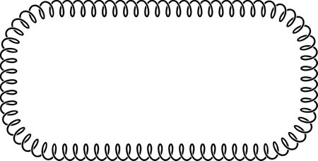 rectangular coil spring frame with copy spaceのイラスト素材