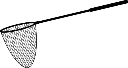 black fishing net iconのイラスト素材