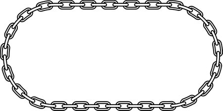 rounded chain frame with copy space for text or designのイラスト素材