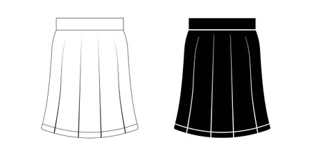 poodle skirt icon set isolated on white backgroundのイラスト素材