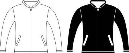 front view jacket icon setのイラスト素材