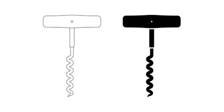 basic corkscrew icon set isolated on white backgroundのイラスト素材