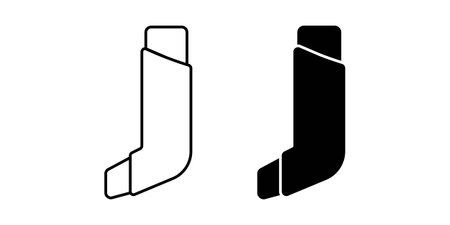 inhaler icon set isolated on white backgroundのイラスト素材