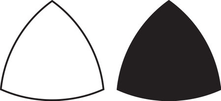 outline silhouette Reuleaux triangle setのイラスト素材
