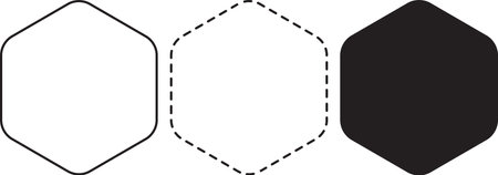 round hexagolal frameのイラスト素材