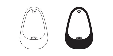 Urinal icon isolated on white backgroundのイラスト素材