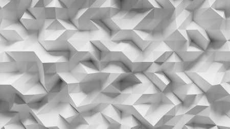 White geometric abstract shapes. Light and shadow. 3D render.の写真素材