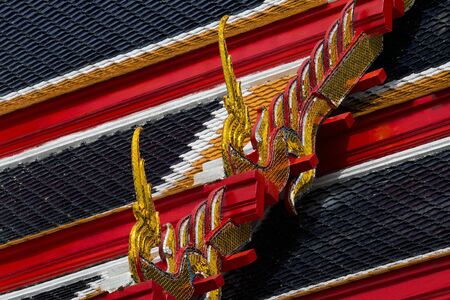 Roof of Thai Templeの写真素材
