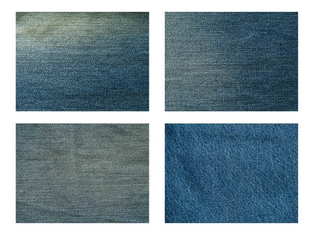 Set of jeans cloth texture