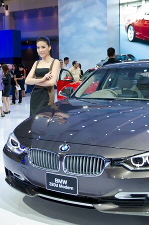 BANGKOK - MARCH 31: BMW car with unidentified model on display at The 33th Bangkok International Motor Show on March 31, 2012 in Bangkok, Thailand.のeditorial素材