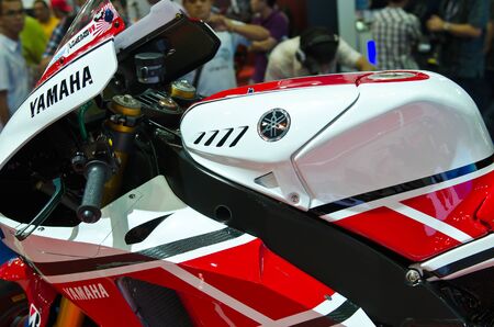 BANGKOK - MARCH 31: Yamaho racing motorcycle on display at The 33th Bangkok International Motor Show on March 31, 2012 in Bangkok, Thailand.のeditorial素材