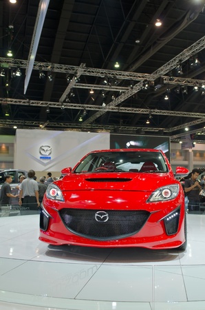 BANGKOK - April 4: Mazda car on display at The 33th Bangkok International Motor Show on April 4, 2012 in Bangkok, Thailand.のeditorial素材