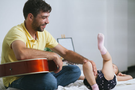 Father and daughter spending quality time