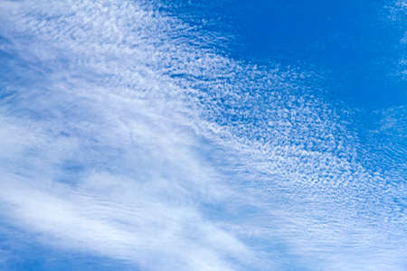 Withe cloud spread and blue sky daylight at Chumphon Provice, Thailand