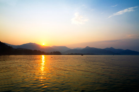 Sunrise in the morning on seaside at Koh Chang Thailand.の写真素材