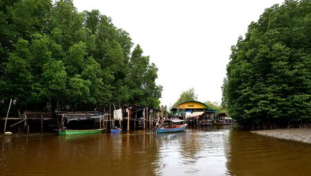 Boat trip along the canal to sightseeing the nature and lifestyle along the canalのeditorial素材