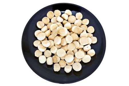 Thai dessert Khanom Ping  on whiteの写真素材