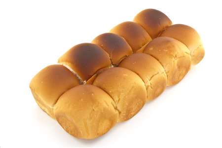 loaf of bread on whiteの写真素材