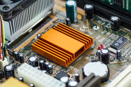 electronic circuit board with processor ,Repair circuit boardsの写真素材