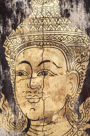 Art Thai, painting on wall in templeのeditorial素材