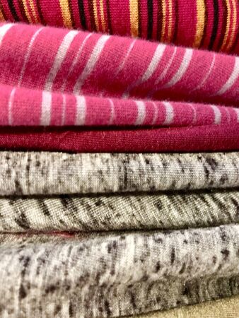 line color cotton texture. Abstract background, empty template. Selective focus.の写真素材